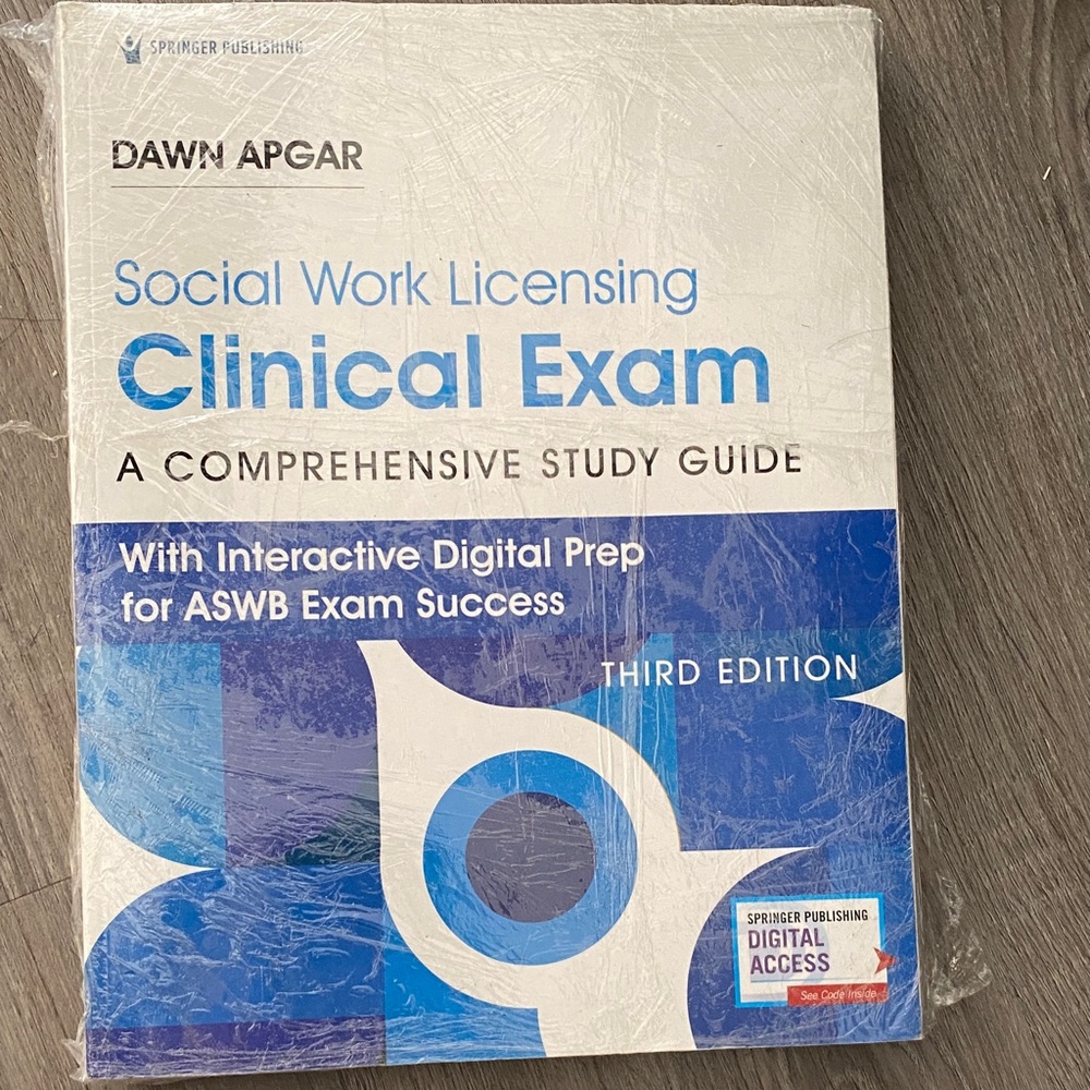 Clinical Social Worker Exam Study Guide - Blue and White, good condition